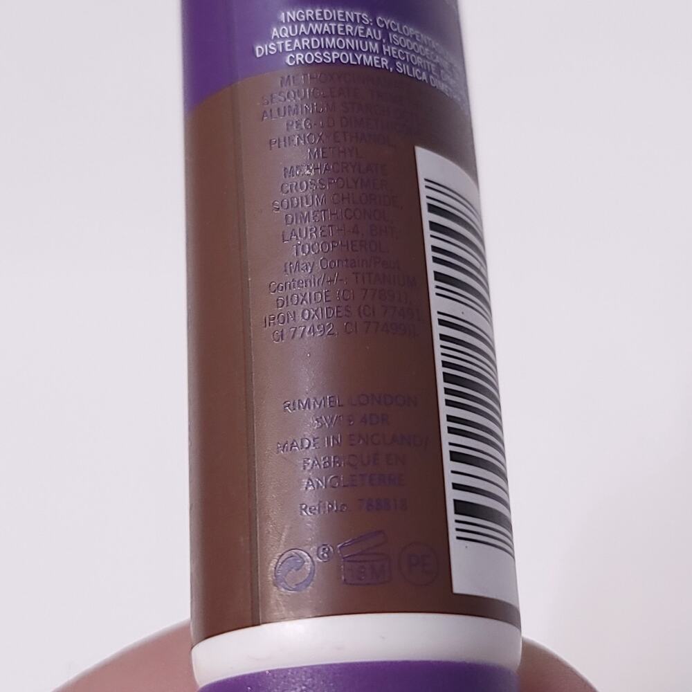 Rimmel London Stay Matte Liquid Mousse Foundation Makeup Face 605 Deep Chocolate - Picture 6 of 7